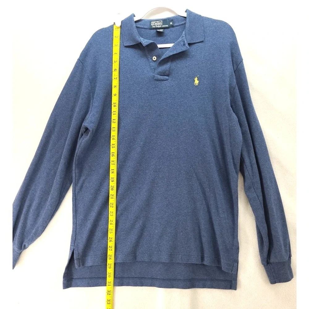 Polo Ralph Lauren Shirt Mens‎ M Classic Fit Soft Long Sleeve Polo Yellow Pony
